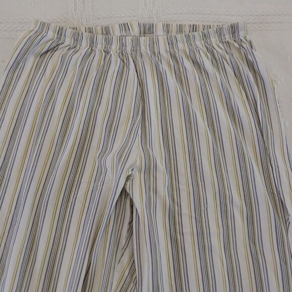 Enchanted Pajama Pants Size Large Striped With Lace  Cuffs #B049 - Picture 2 of 6